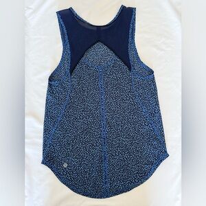 Women's Blue Patterned Tank Top